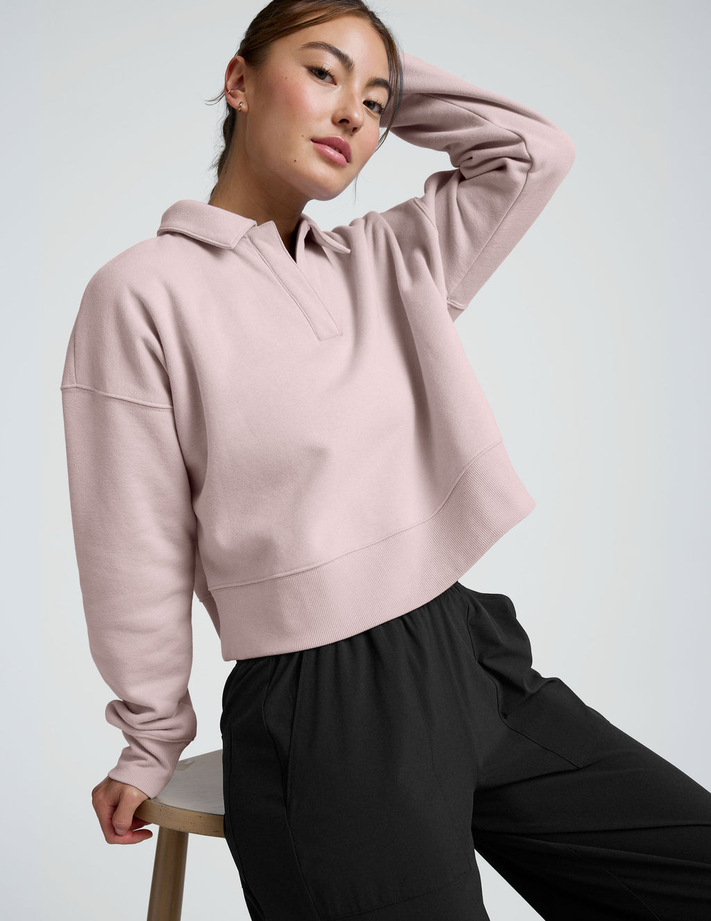 LuxeFleece? Collared Sweatshirt