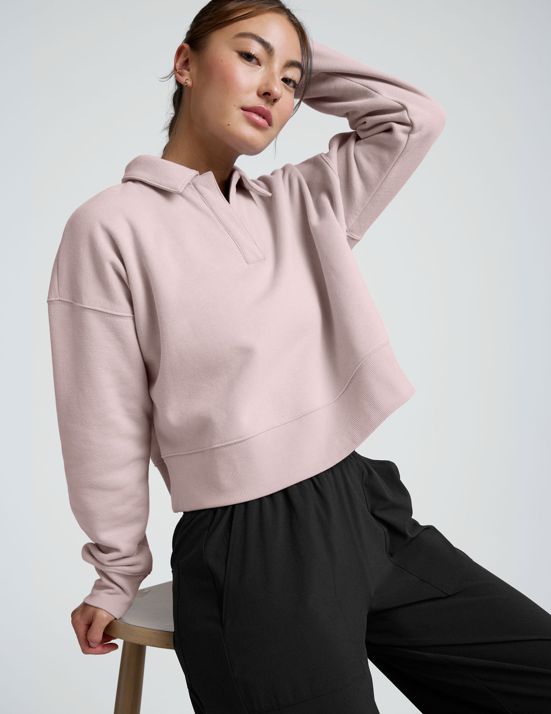LuxeFleece? Collared Sweatshirt