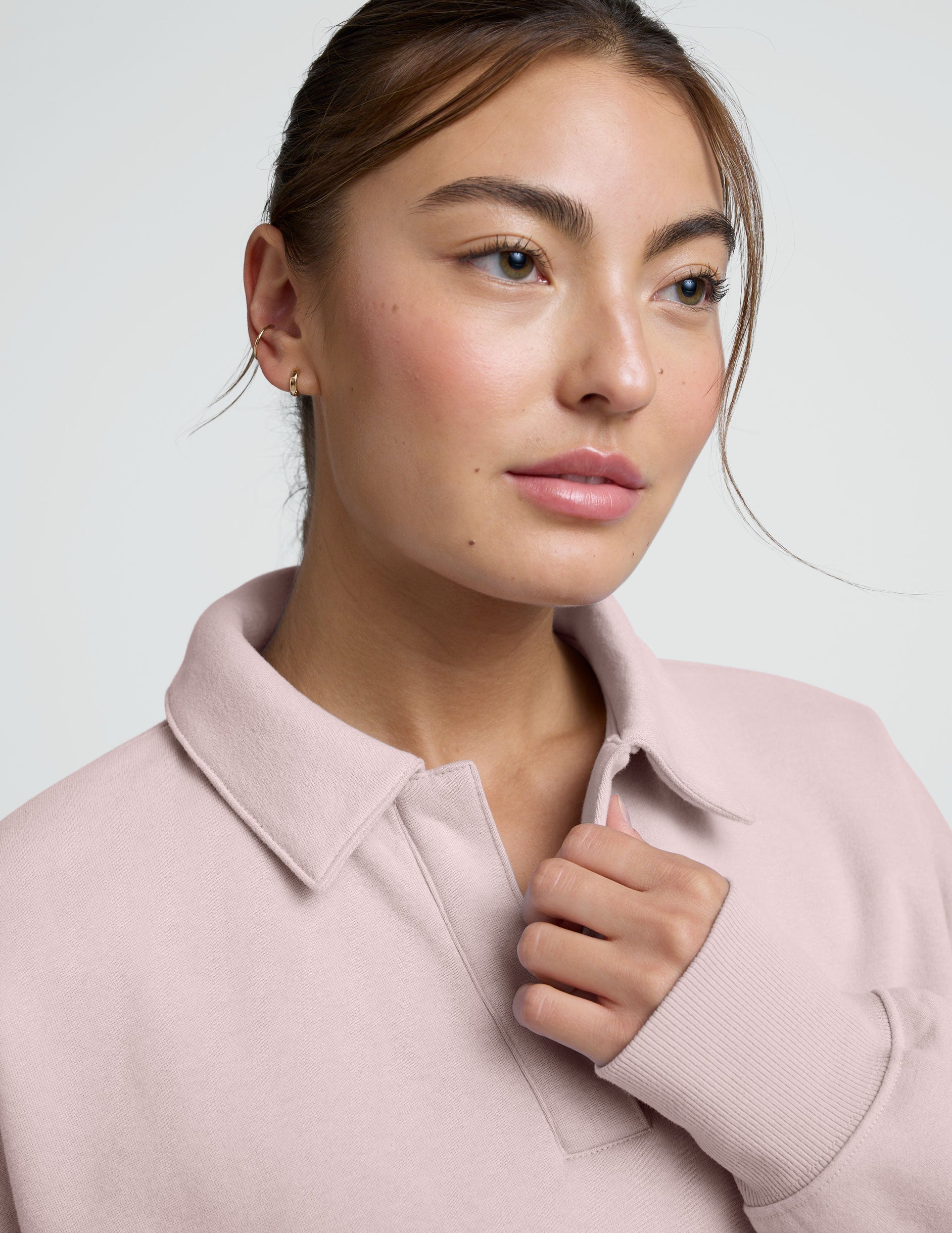 LuxeFleece? Collared Sweatshirt