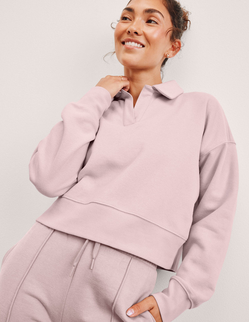 LuxeFleece? Collared Sweatshirt