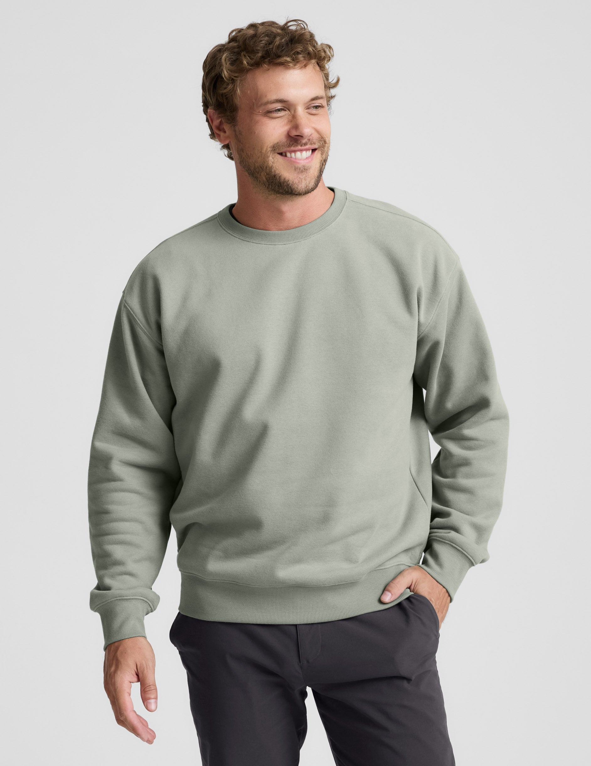 LuxeFleecea?¡é Men's Crewneck Pullover