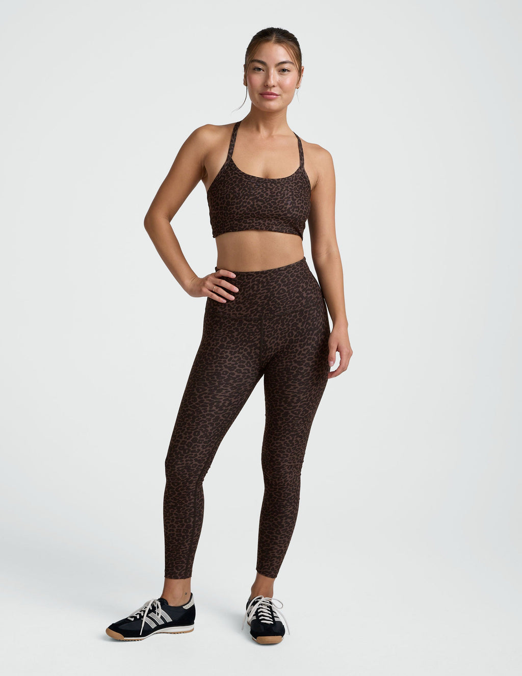 Espresso Leopard Softmark Slim Racerback Bra