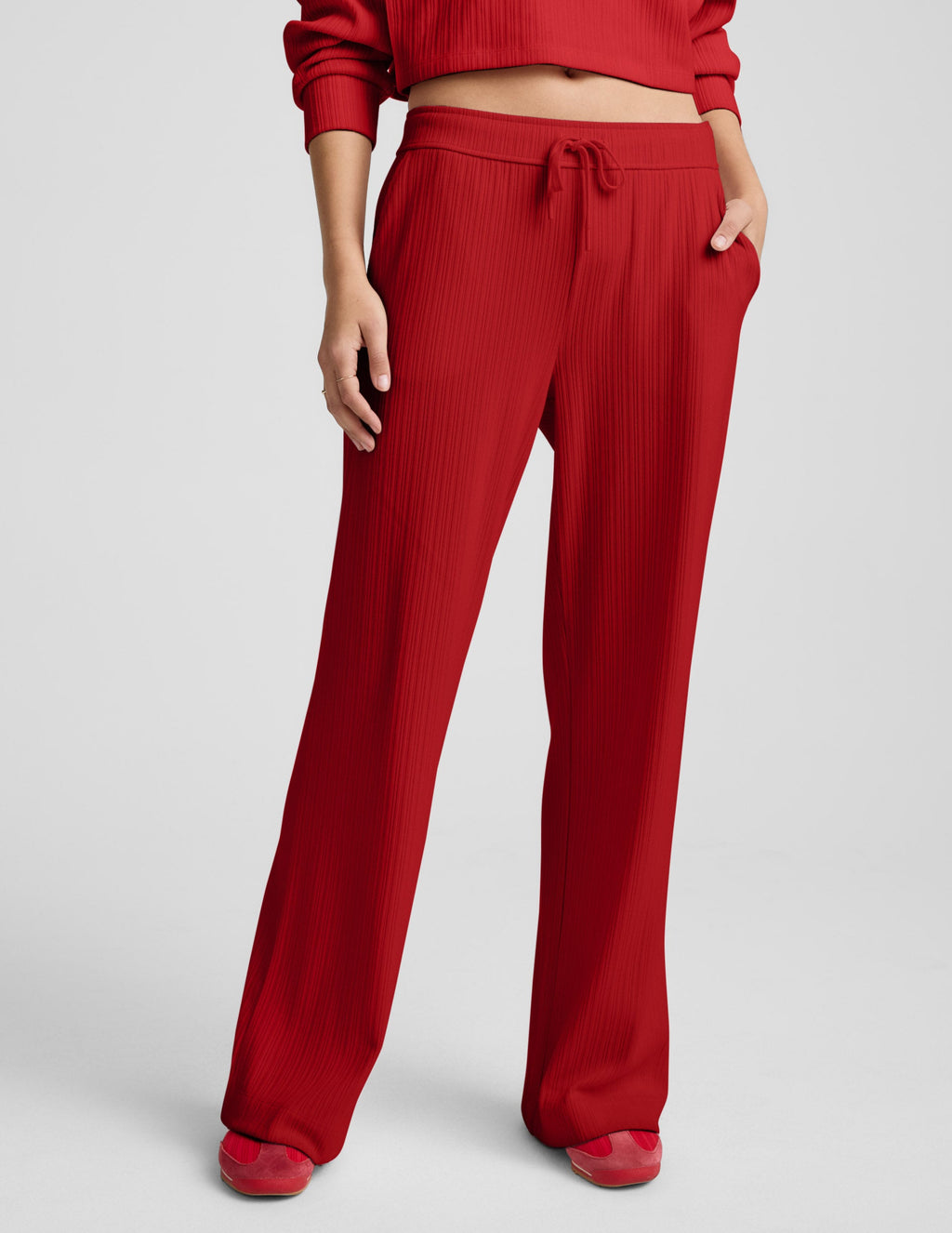 Breathe Easy Ribbed Wide Leg Pant