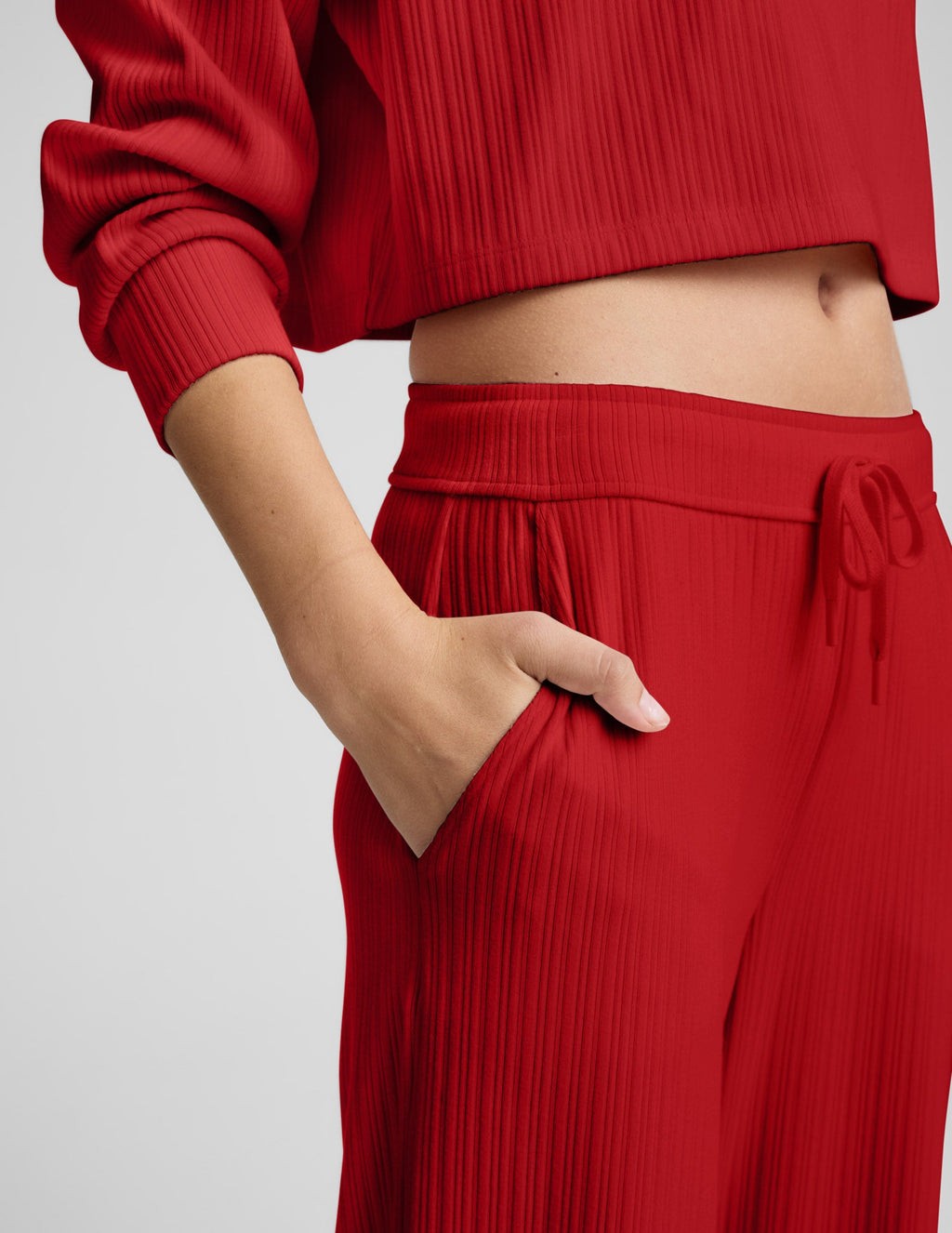 Breathe Easy Ribbed Wide Leg Pant