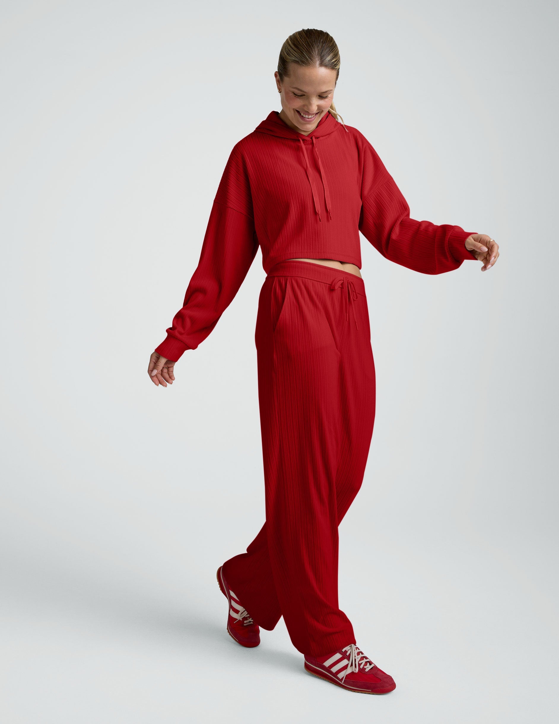 Breathe Easy Ribbed Cropped Hoodie