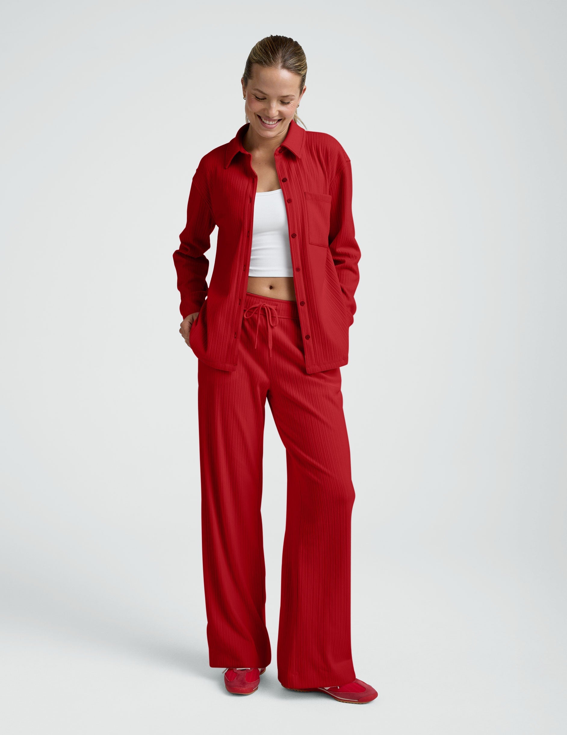 Breathe Easy Ribbed Front Shirt