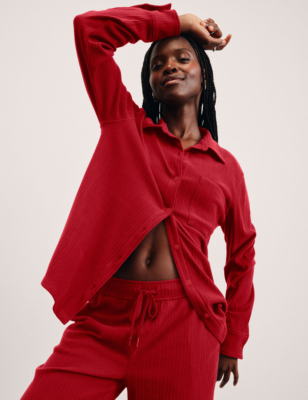 Breathe Easy Ribbed Front Shirt