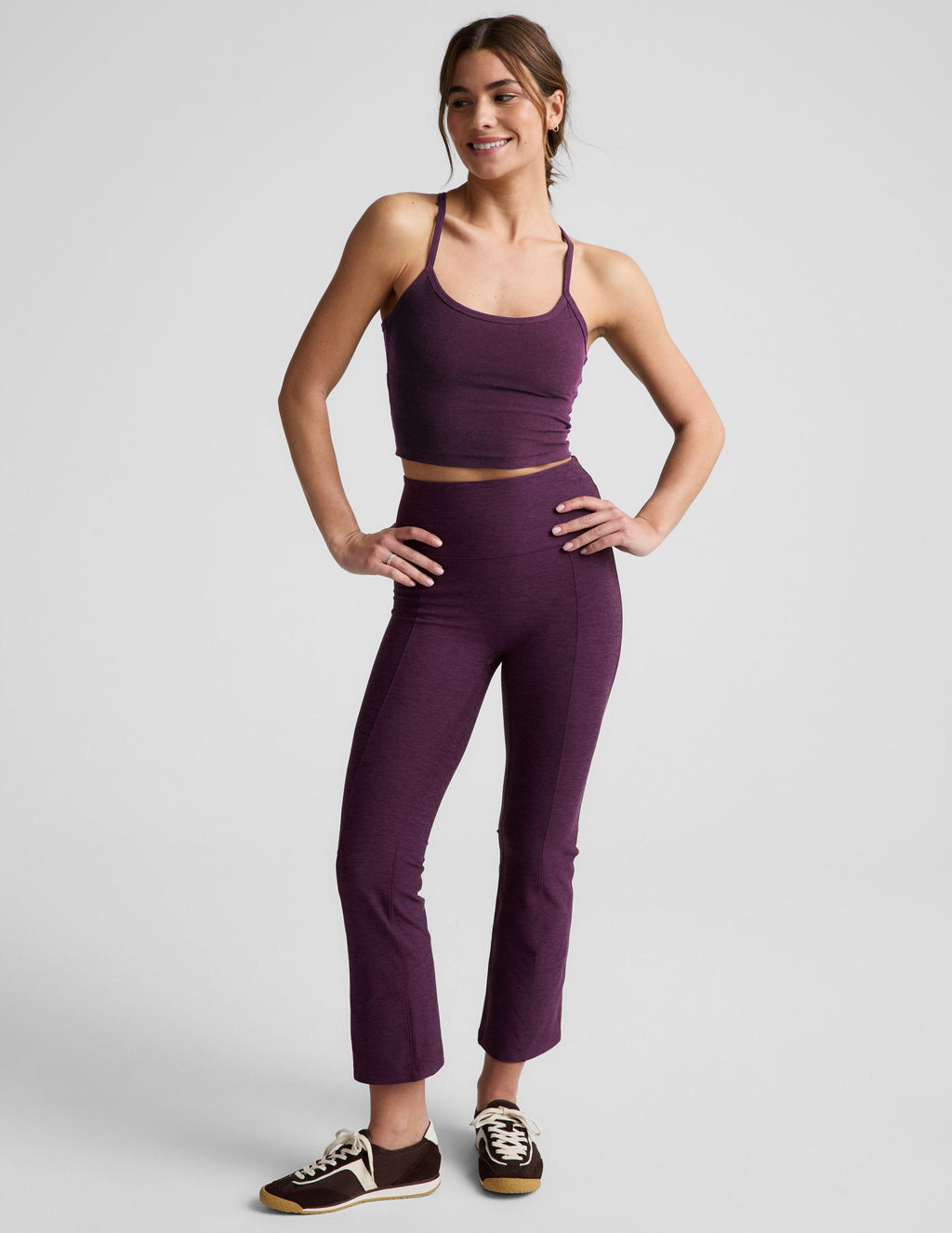 Spacedyeâ„?Pintuck Kick Flare High Waisted Pant