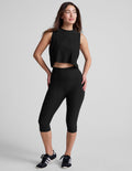Spacedye? High Waisted Pocket Pedal Pusher Legging