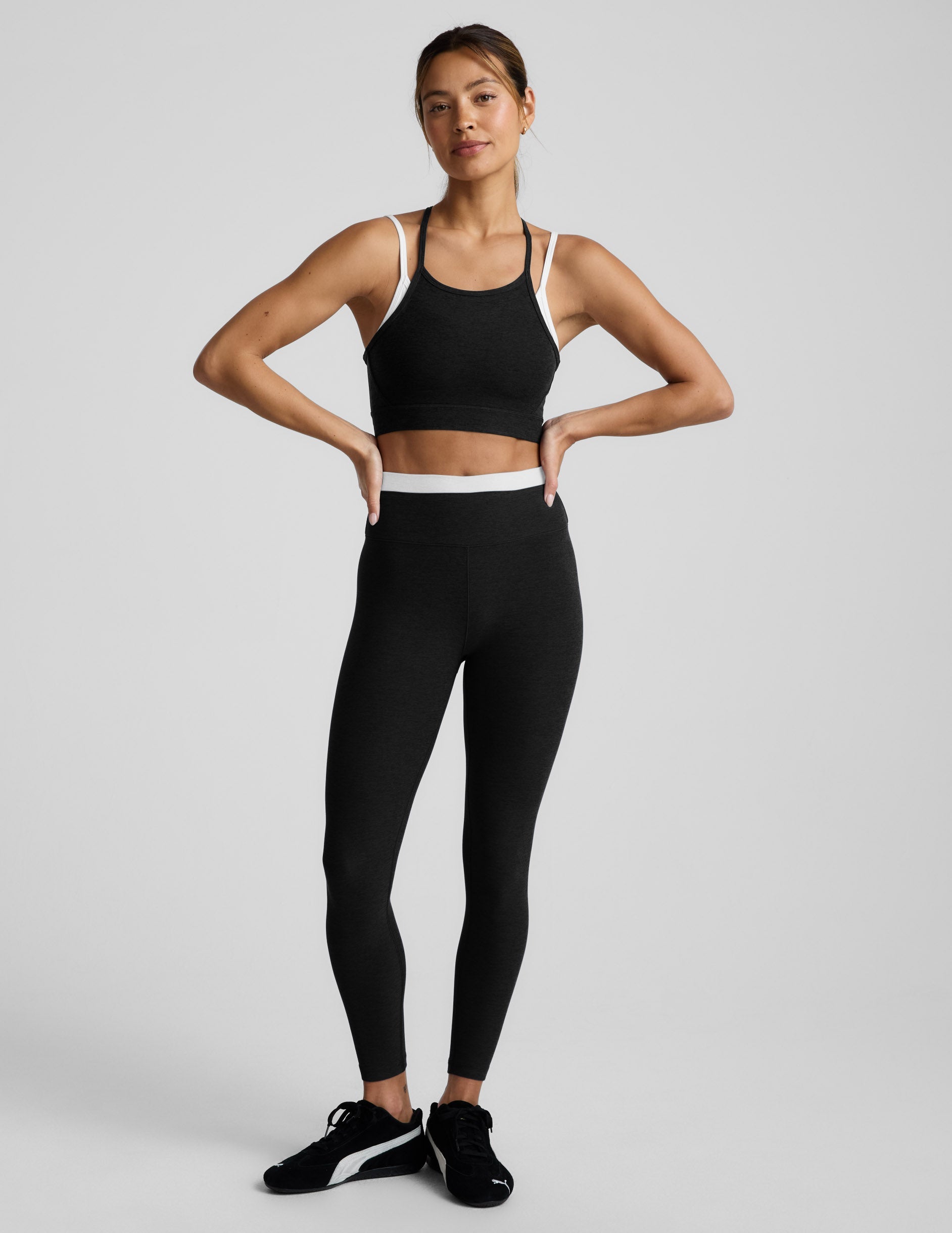 Spacedyeâ„?Layered High Waisted Midi Legging