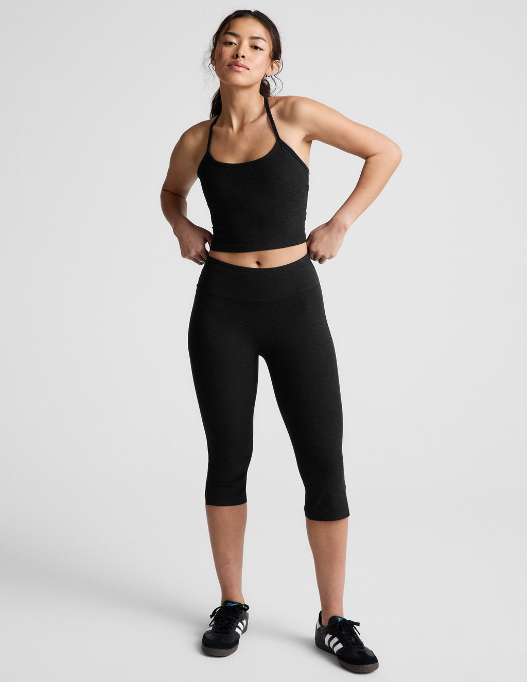 Spacedyea?¡é Mid-Rise Slit Pedal Pusher Legging