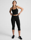 Spacedyea?¡é Mid-Rise Slit Pedal Pusher Legging