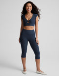 Spacedyeâ„?Mid-Rise Slit Pedal Pusher Legging