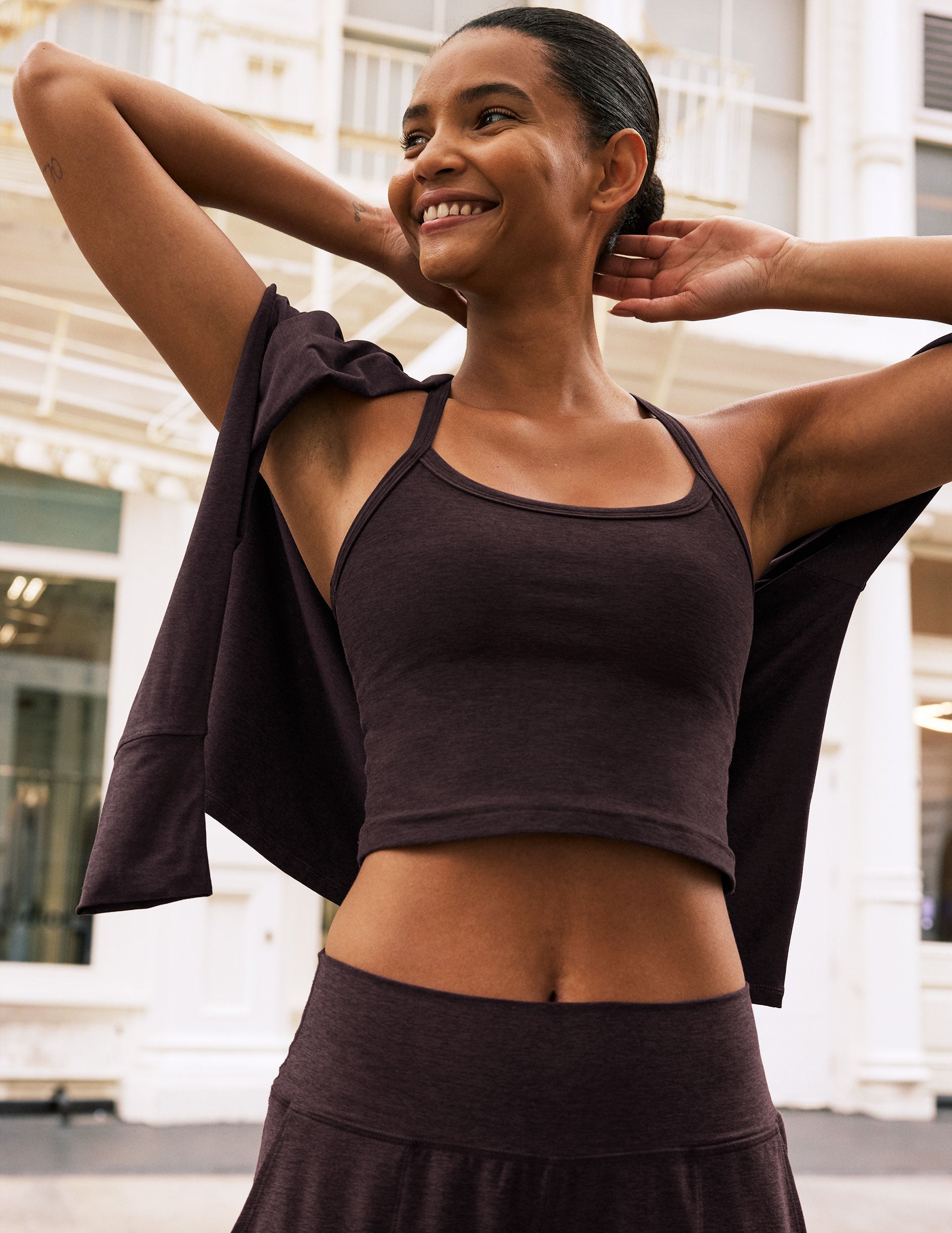 Spacedye? Slim Racerback Cropped Tank