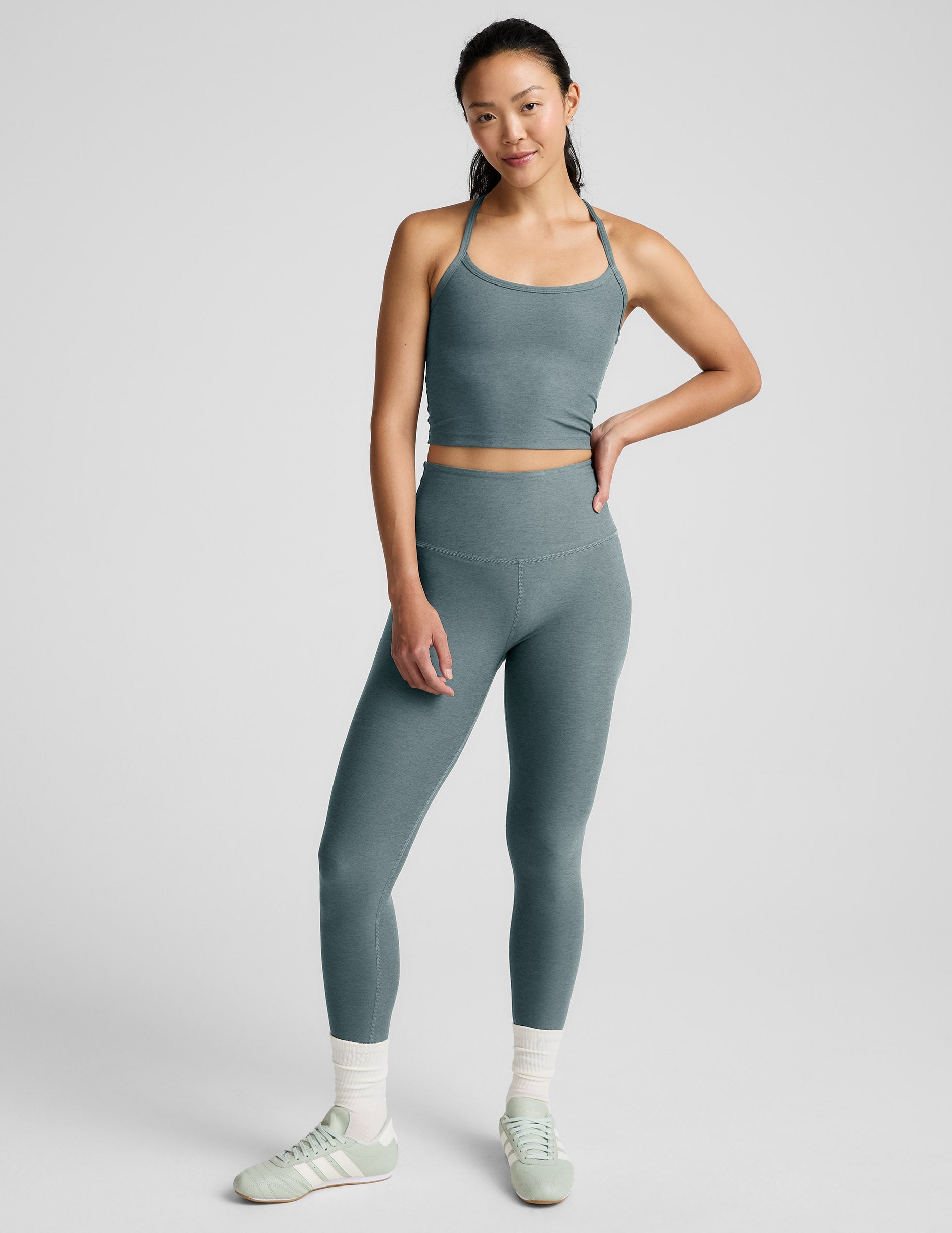Spacedyeâ„?Slim Racerback Cropped Tank