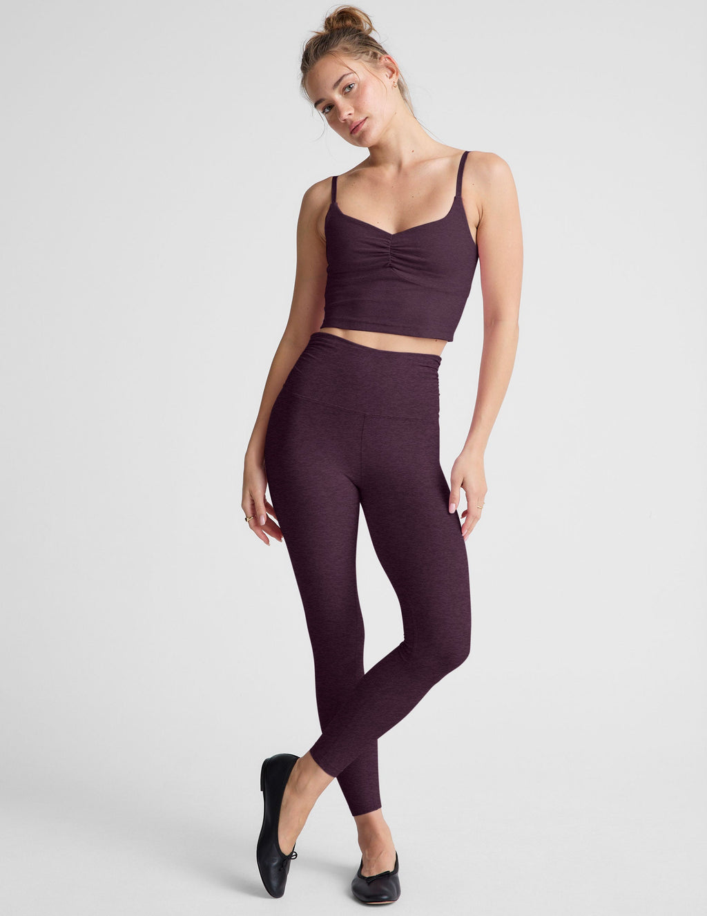 Spacedye? Raise The Barre Shirred Cropped Tank