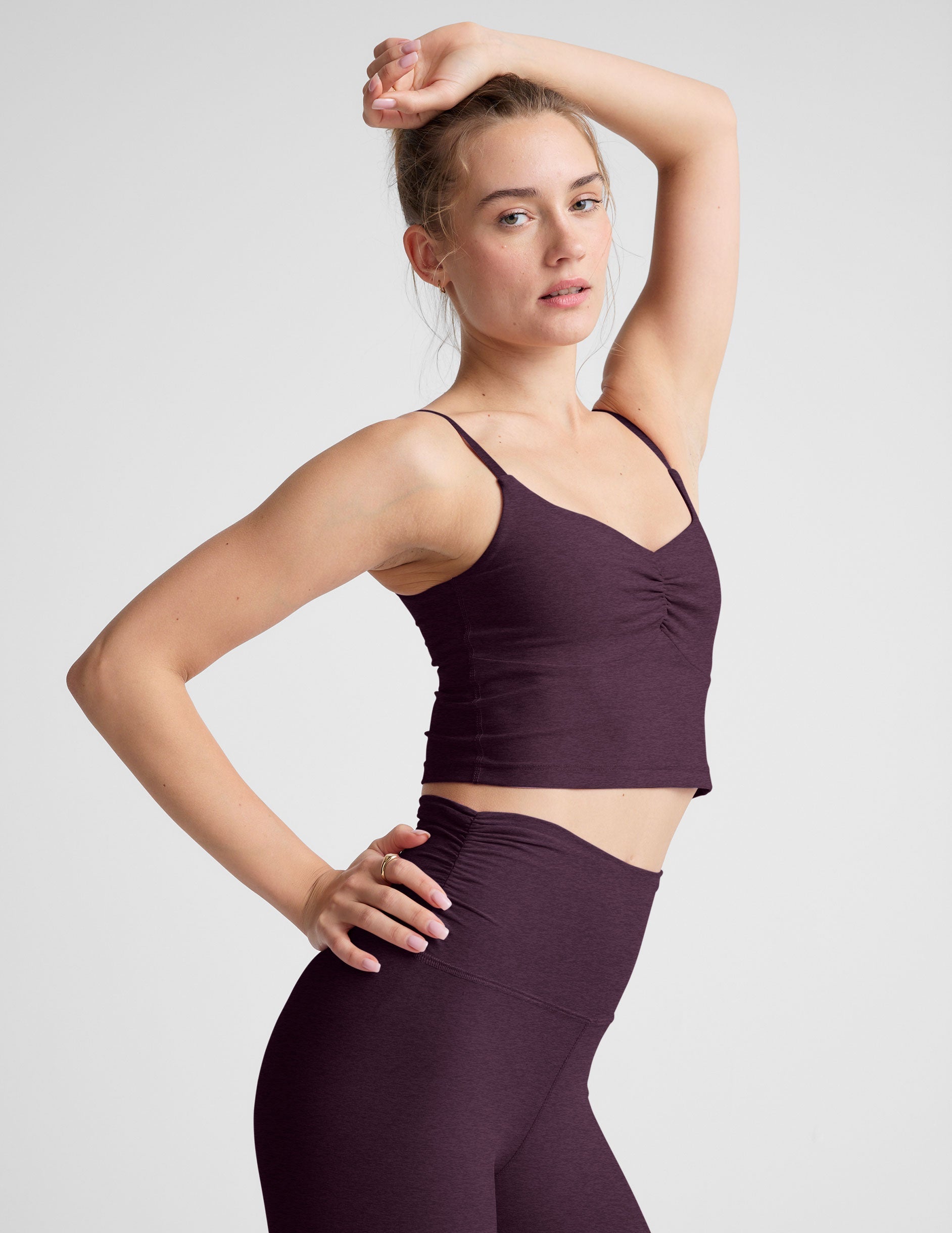 Spacedye? Raise The Barre Shirred Cropped Tank