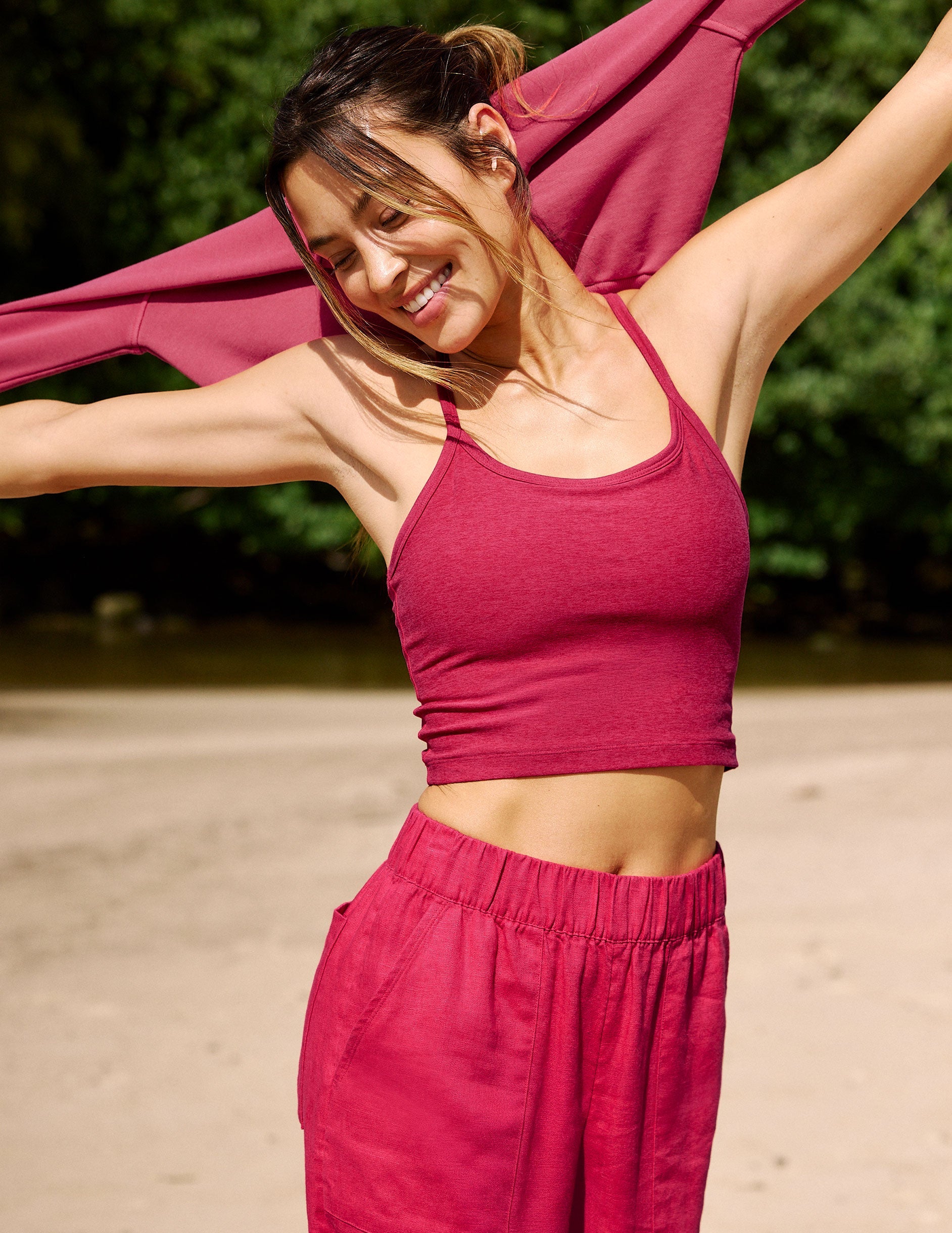 Spacedyeâ„?Slim Racerback Cropped Tank