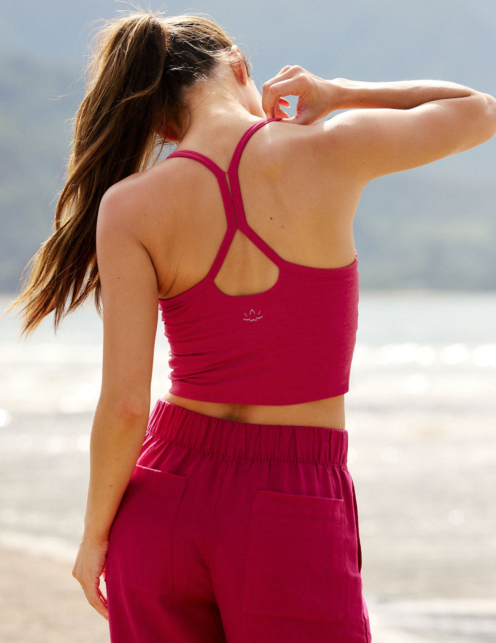 Spacedyeâ„?Slim Racerback Cropped Tank