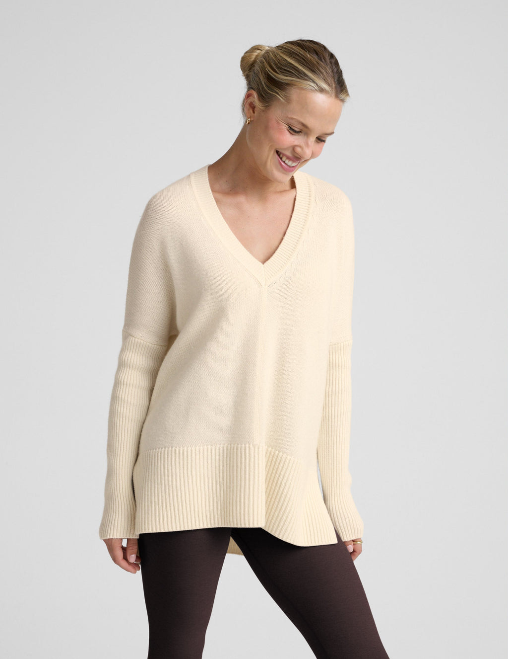 Wool-Cashmere V-Neck Sweater
