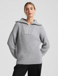 Wool Blend Collared Pullover