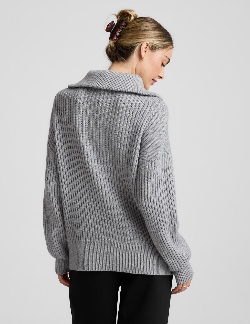 Wool Blend Collared Pullover
