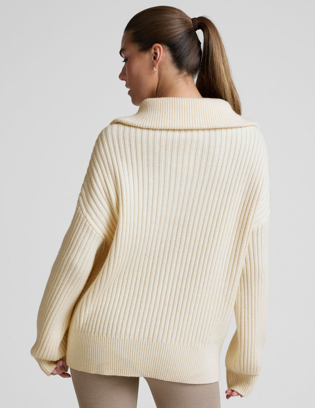 Wool Blend Collared Pullover