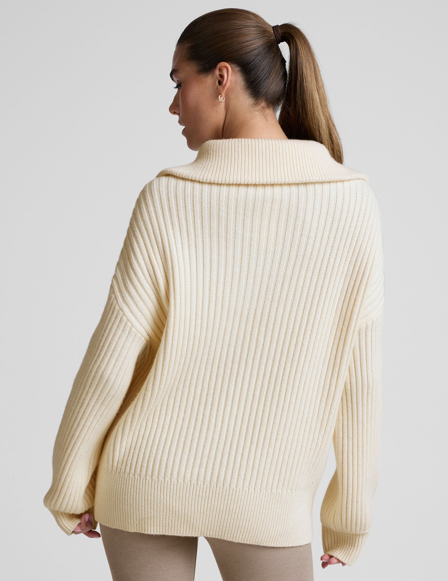 Wool Blend Collared Pullover