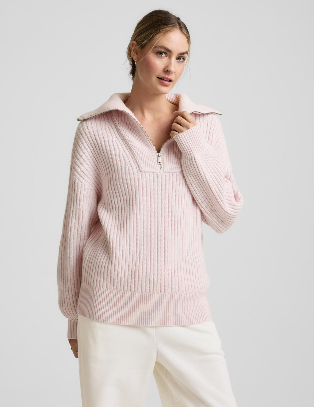 Wool Blend Collared Pullover