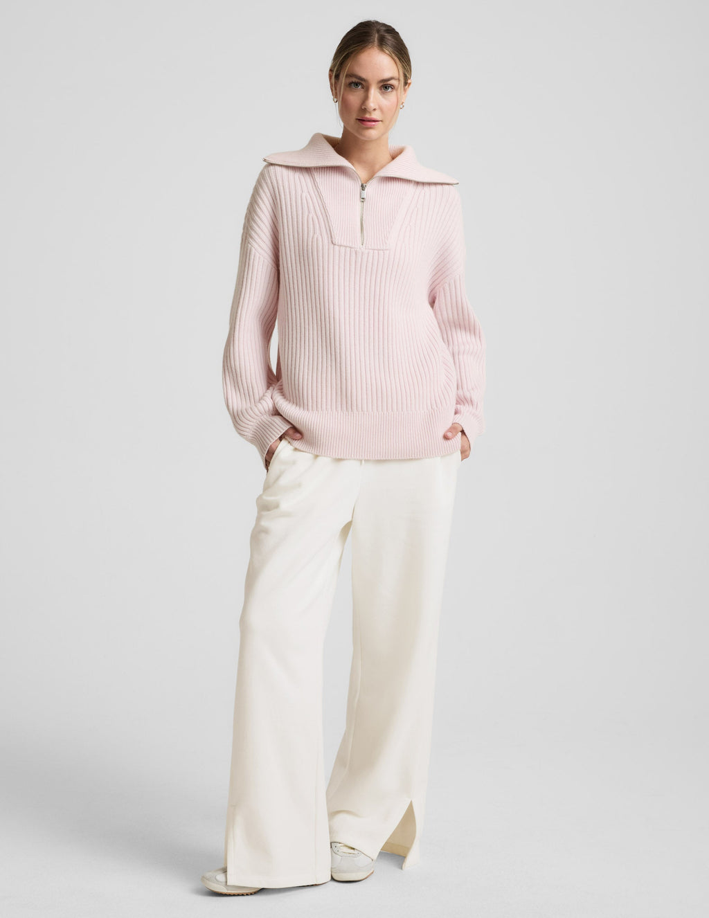 Wool Blend Collared Pullover