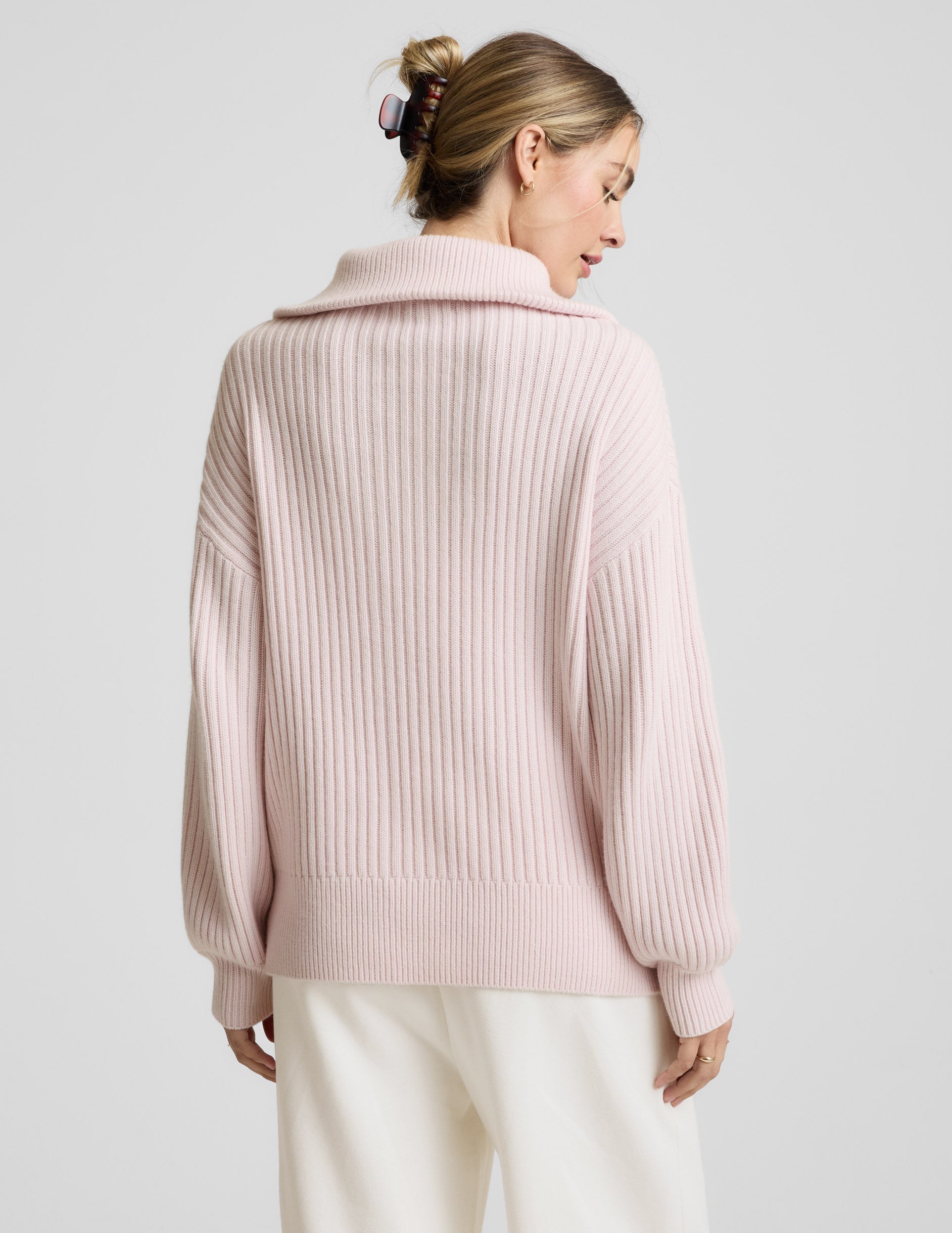 Wool Blend Collared Pullover