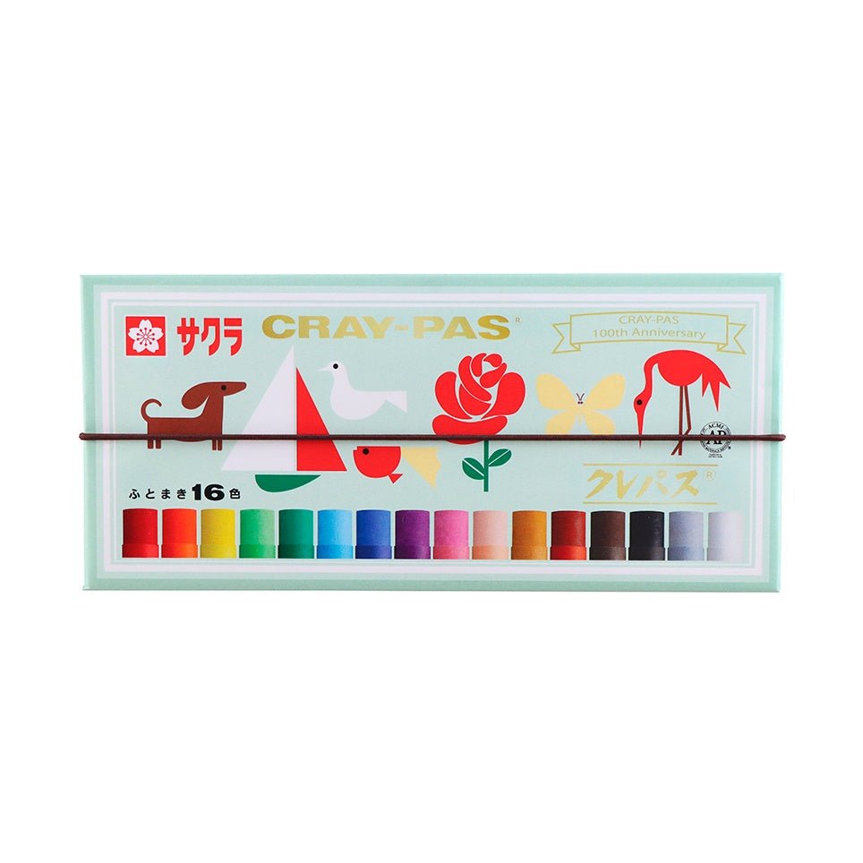 [Limited] Cray-Pas Wide 16 Colors Anniversary Oil Pastel Set / SAKURA