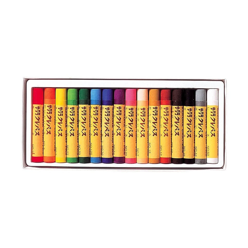 [Limited] Cray-Pas Wide 16 Colors Anniversary Oil Pastel Set / SAKURA