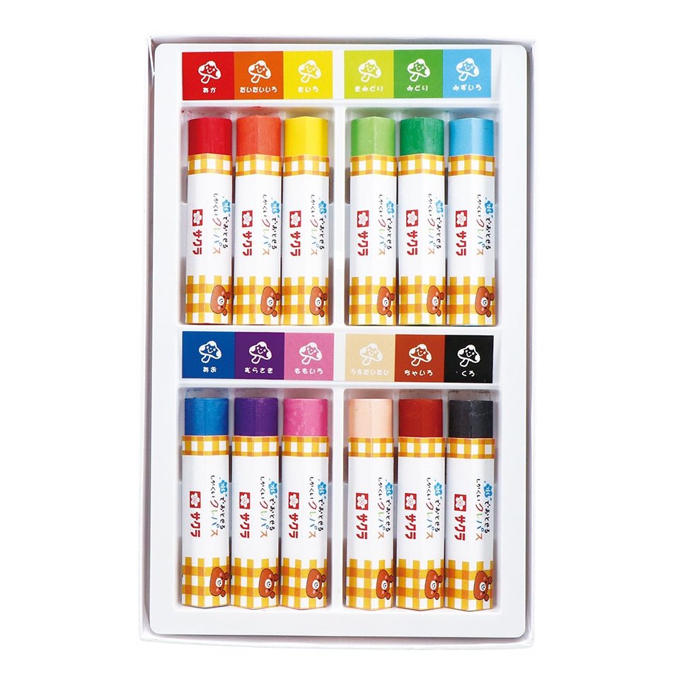 Water-Washable Square Craypass 12 Colors / SAKURA